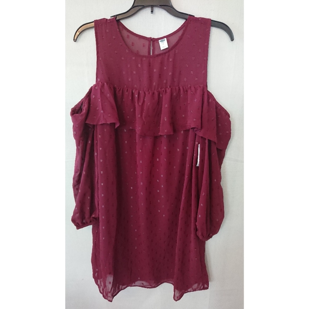 Burgundy Cold Shoulder Old Navy Dress